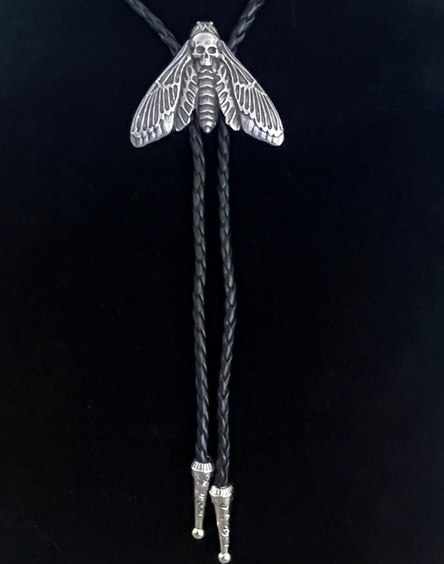 Dead Head Moth Bolo Tie