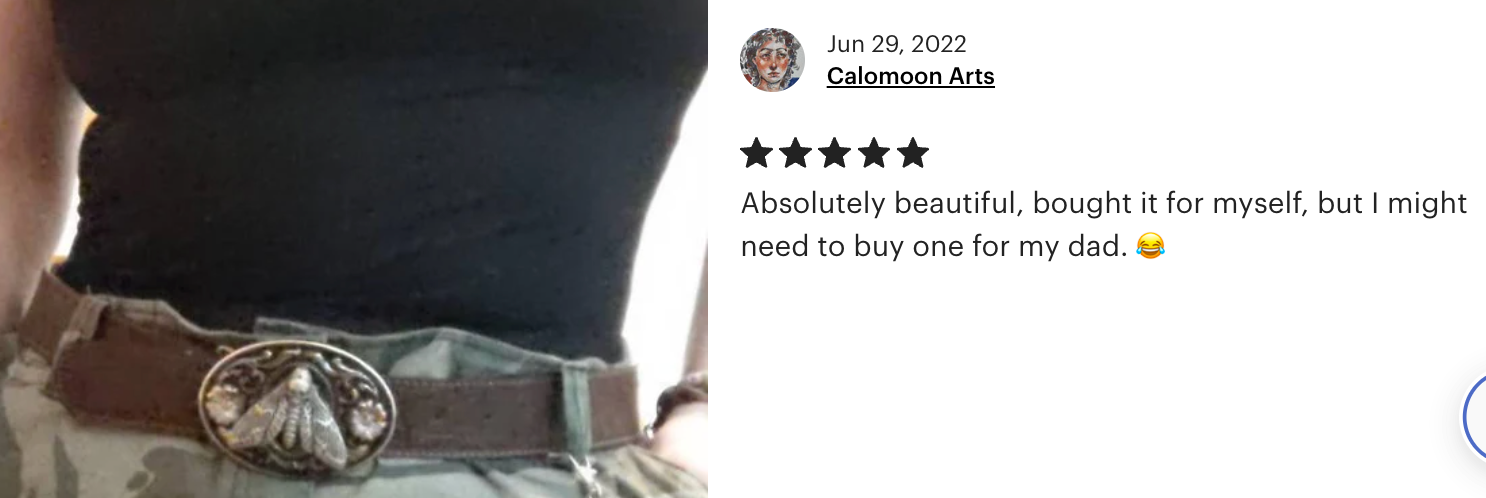 Dead Moth Belt Buckle