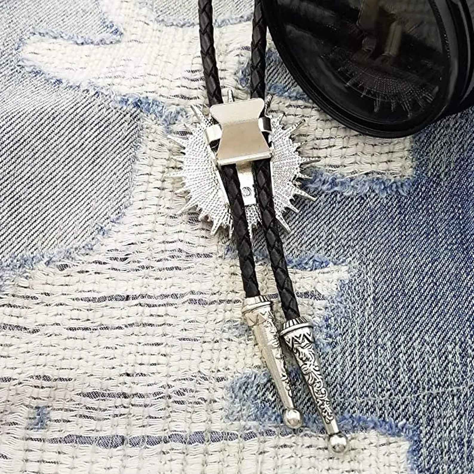 Black Sun Bolo Tie