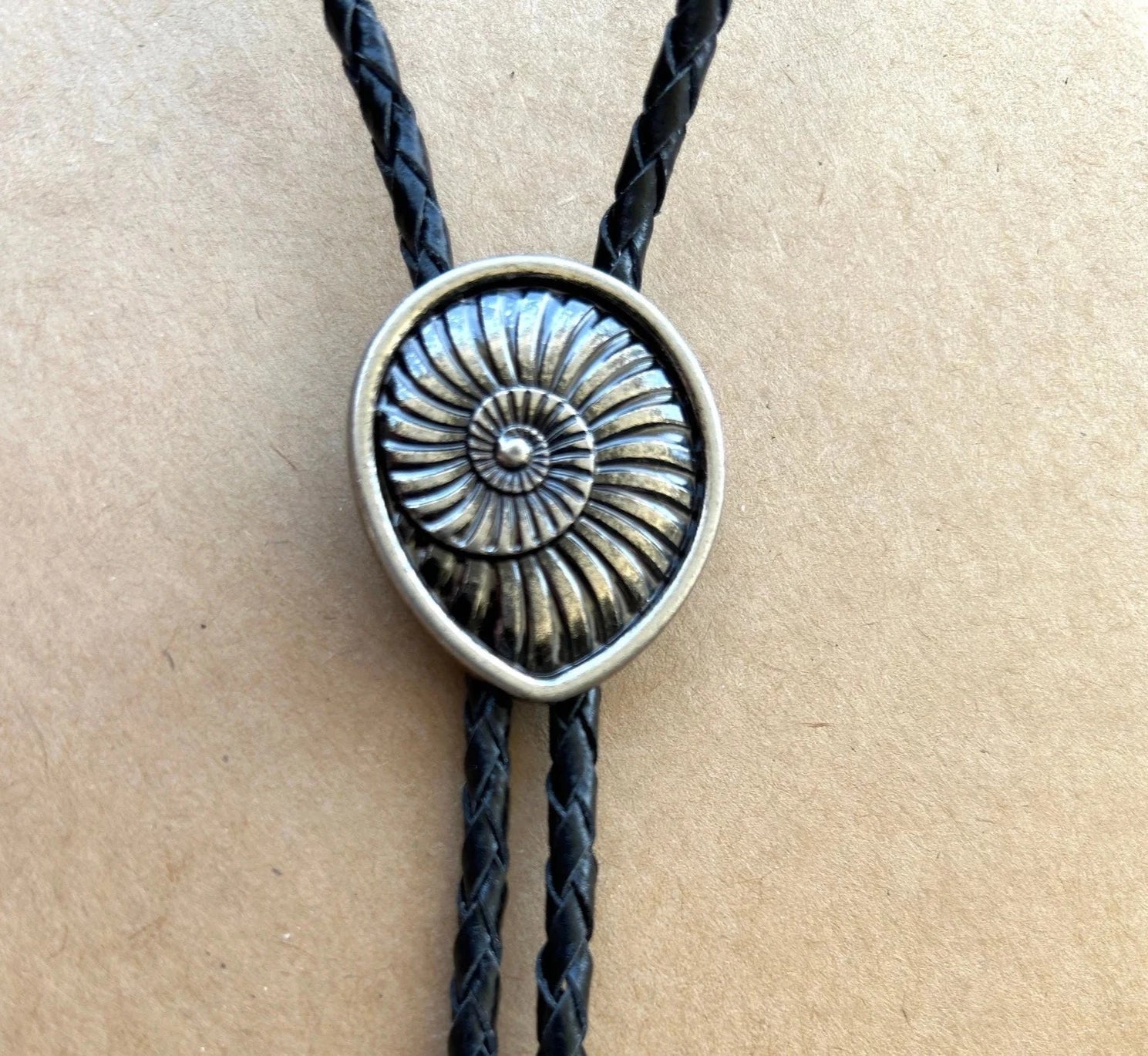 Silver Fossil Bolo Tie