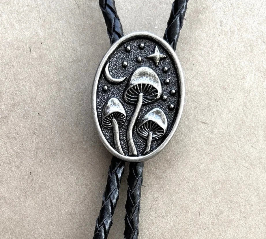 Mushroom Moon Bolo Tie