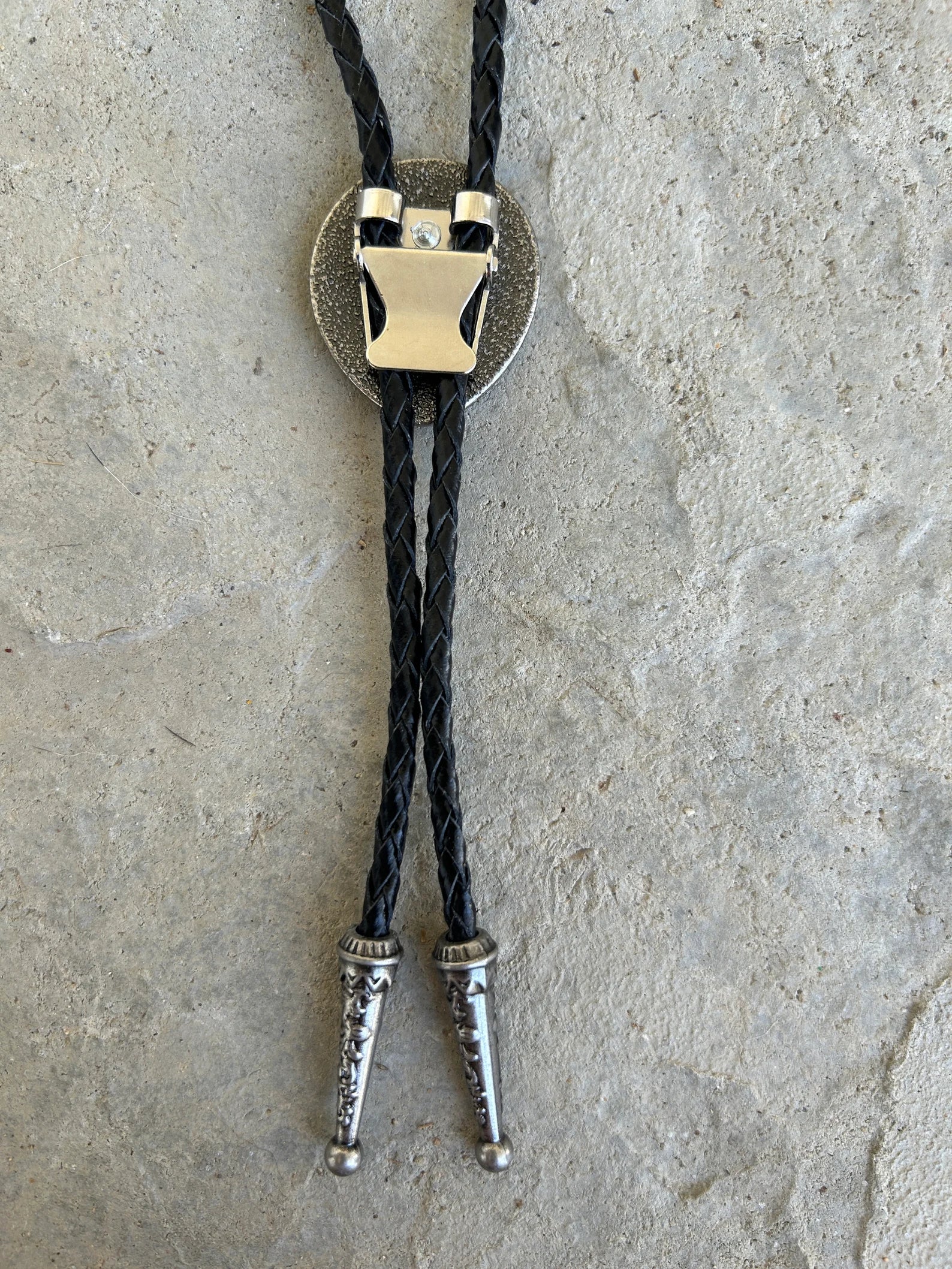 Silver Fossil Bolo Tie