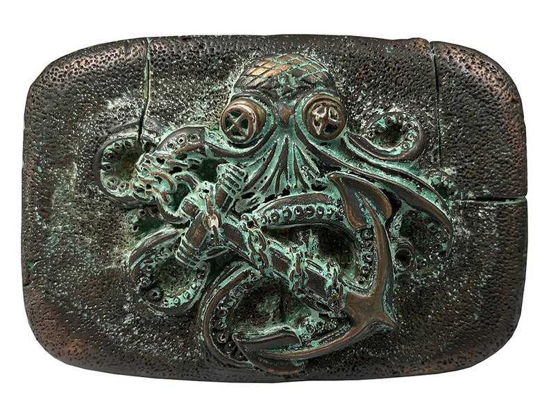 Copper Octopus Belt Buckle