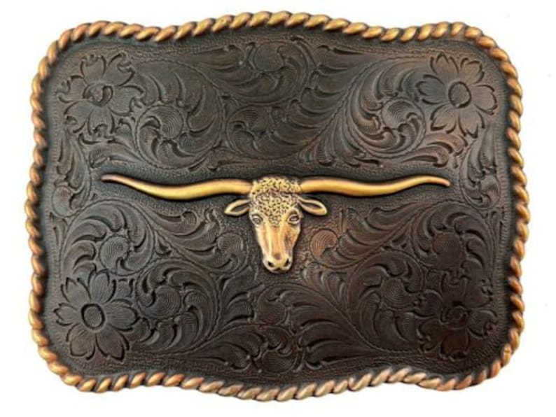 Copper Steer Belt Buckle