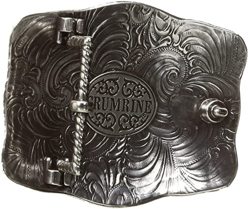 Silver Engraved Buffalo Belt Buckle