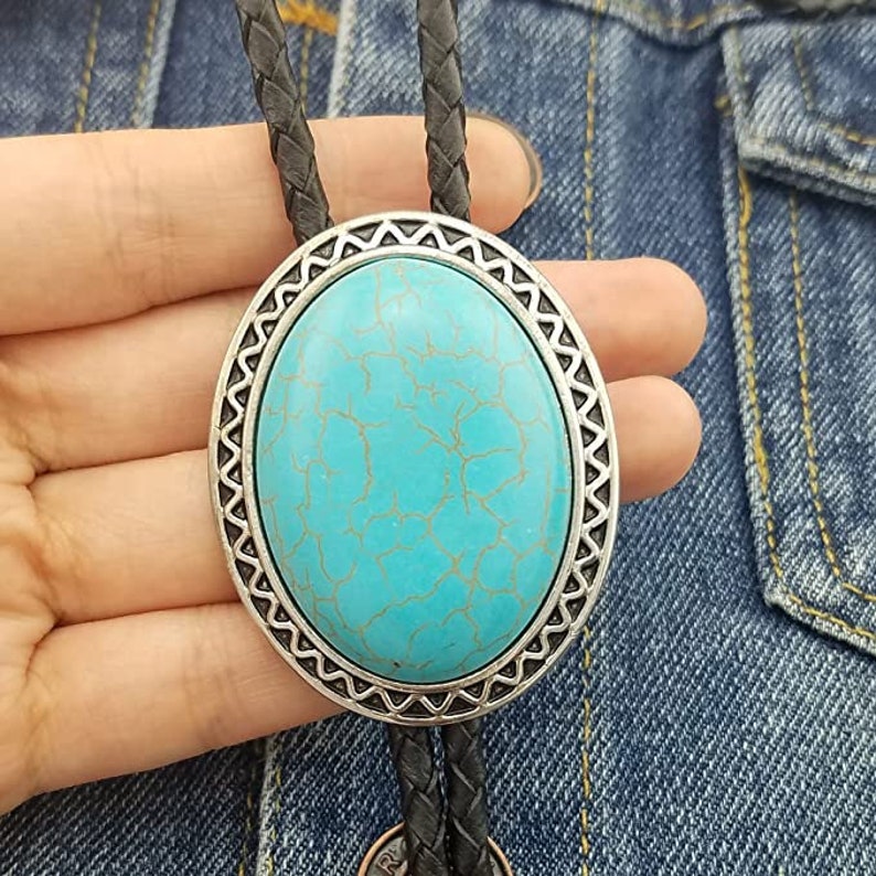 Turquoise Vein Bolo Tie