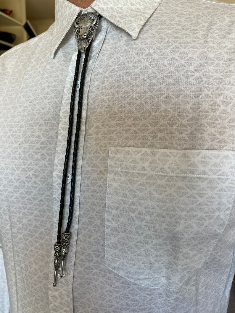 Buffalo Head Bolo Tie
