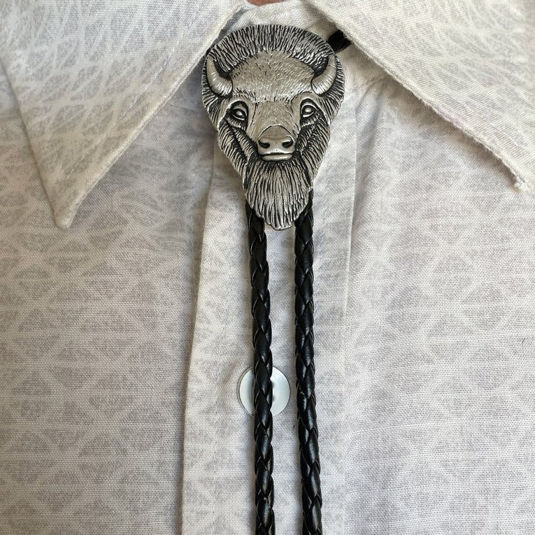 Buffalo Head Bolo Tie