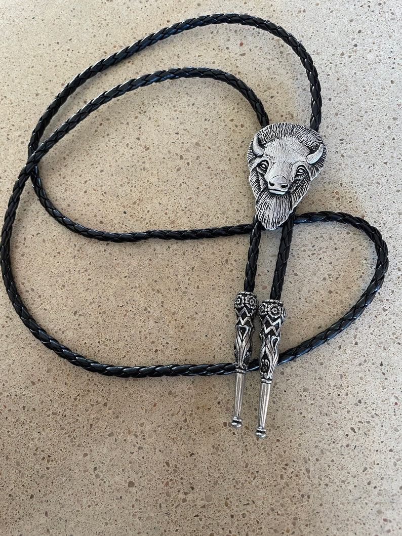 Buffalo Head Bolo Tie