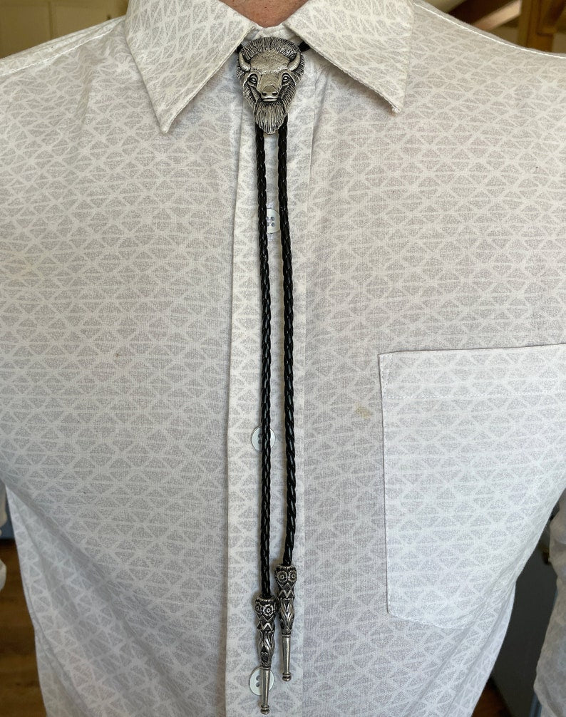 Buffalo Head Bolo Tie