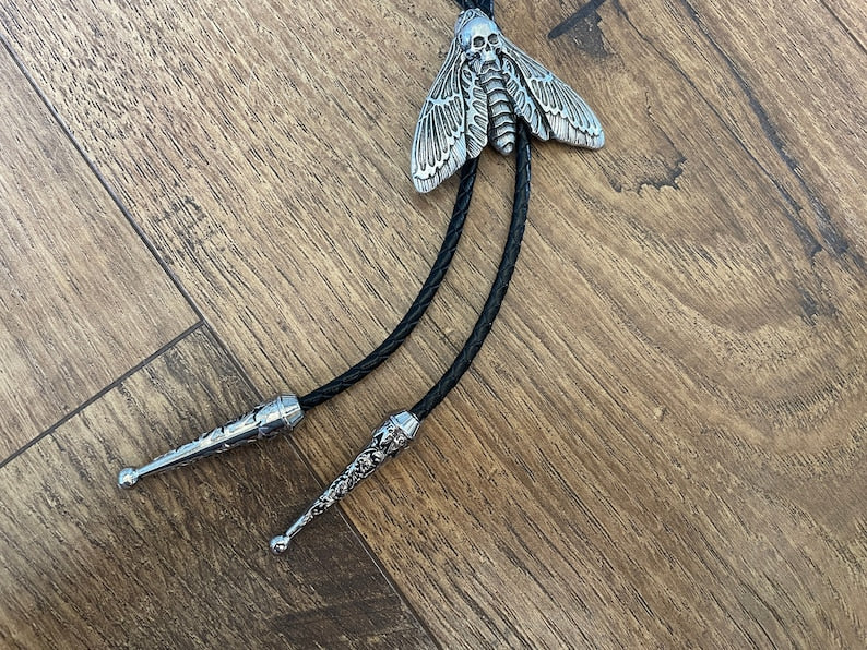 Dead Head Moth Bolo Tie