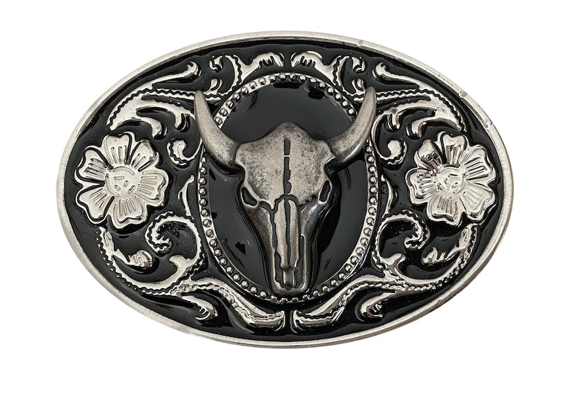 Steer Skull orders Silver Belt Buckle