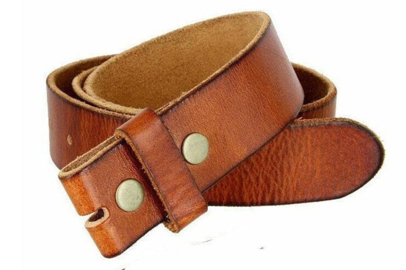 1.5'' Wide Distressed Tan Leather Belt Strap