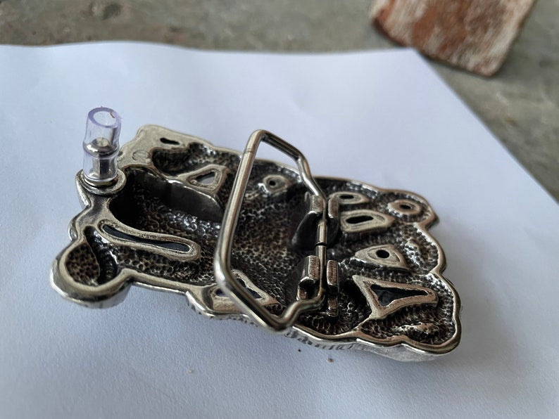 Silver Octopus Belt Buckle