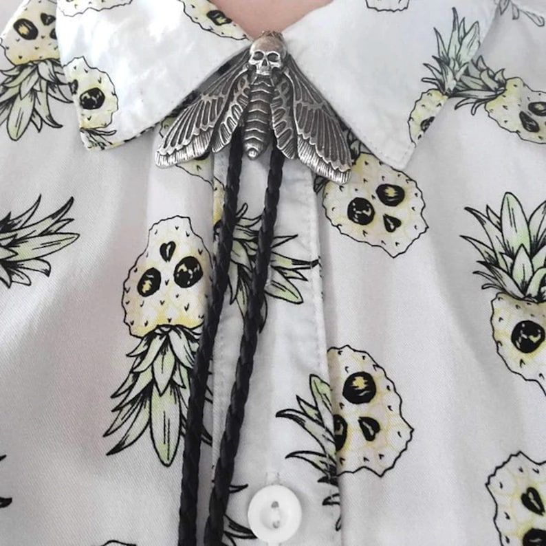 Dead Head Moth Bolo Tie