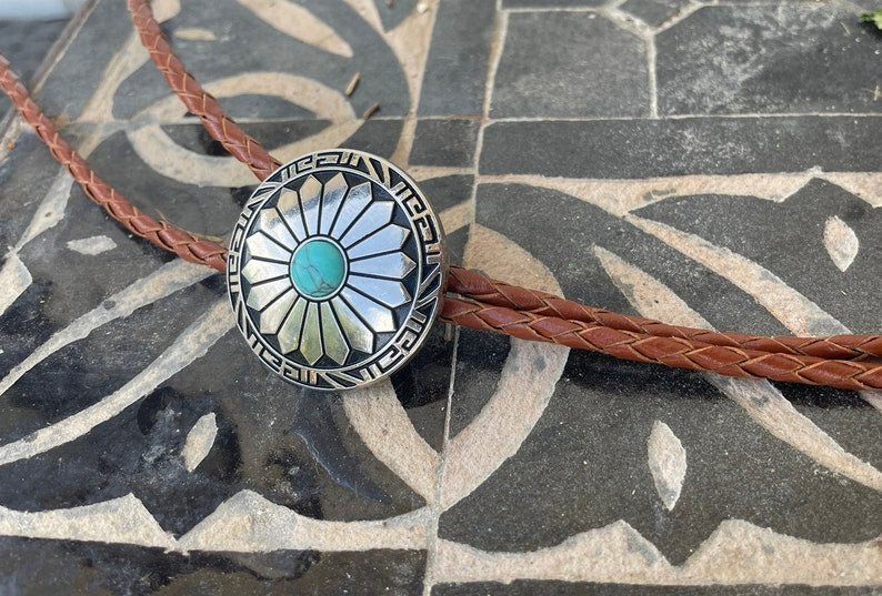 Round Sun Bolo Tie