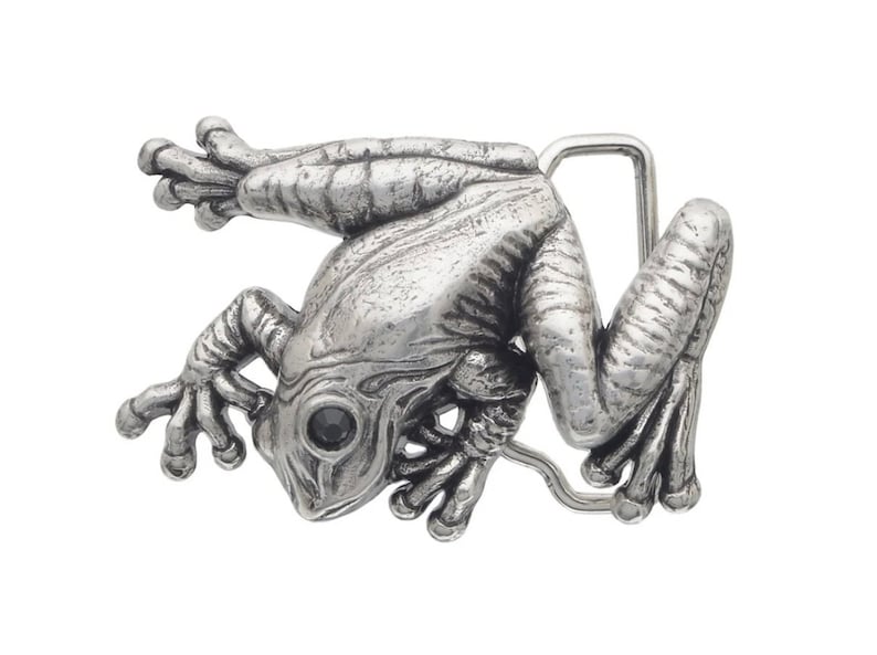 Handmade Silver Frog Belt Buckle