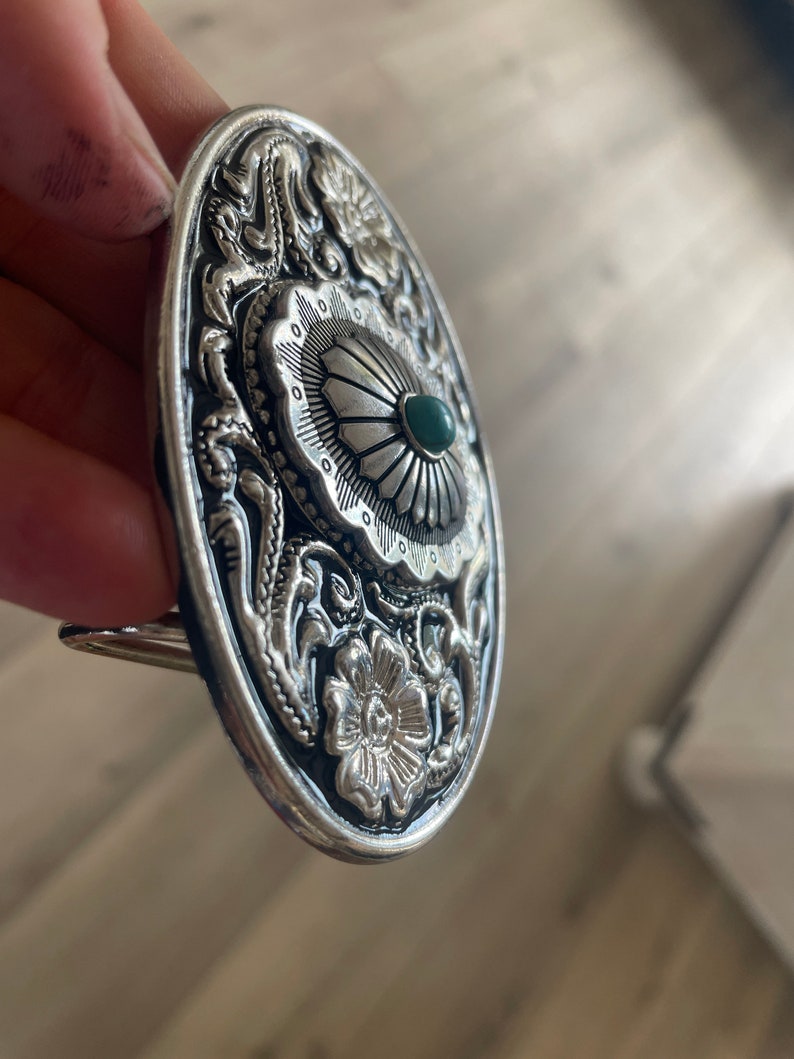 Turquoise Accent Belt Buckle