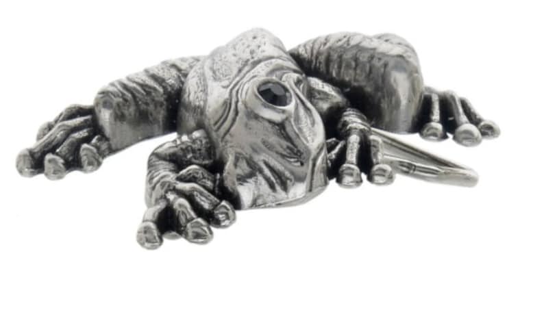 Handmade Silver Frog Belt Buckle