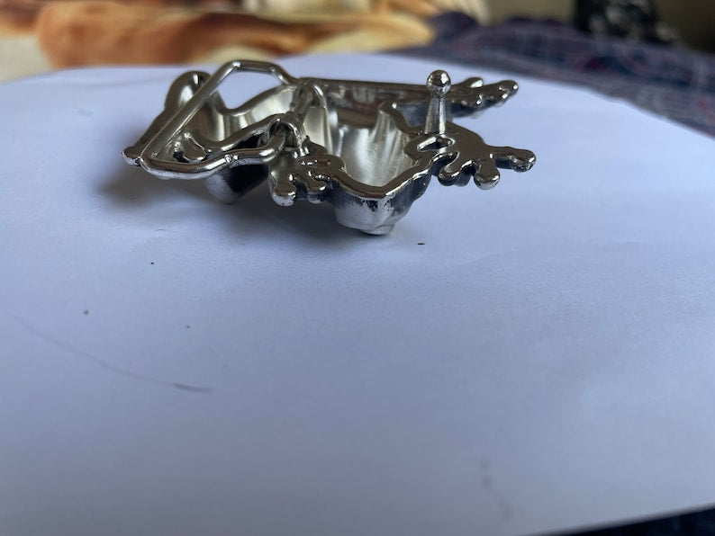 Handmade Silver Frog Belt Buckle