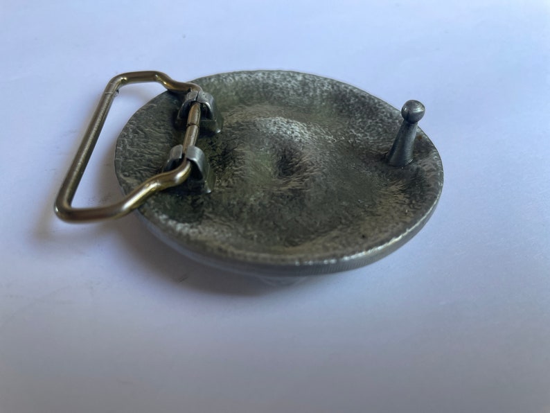 Silver Moon Face Belt Buckle