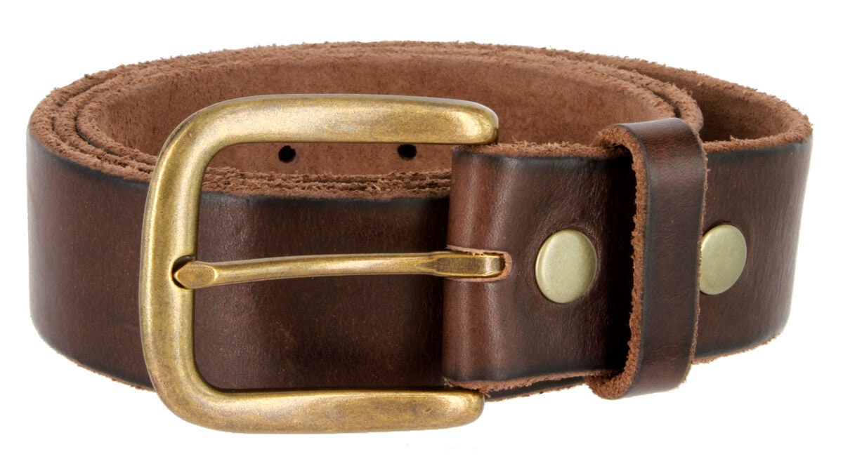 Dark Brown Genuine Leather Casual Belt