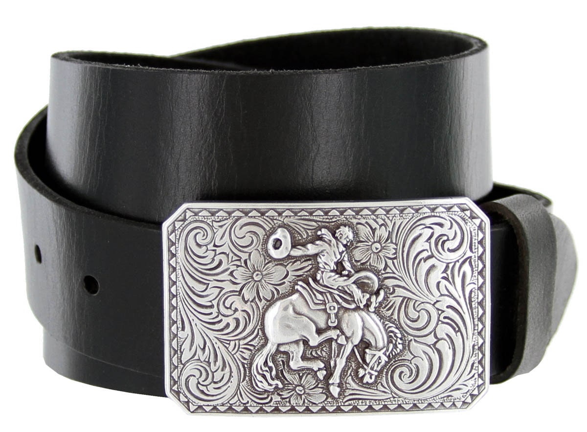 Black Western Bronco Belt