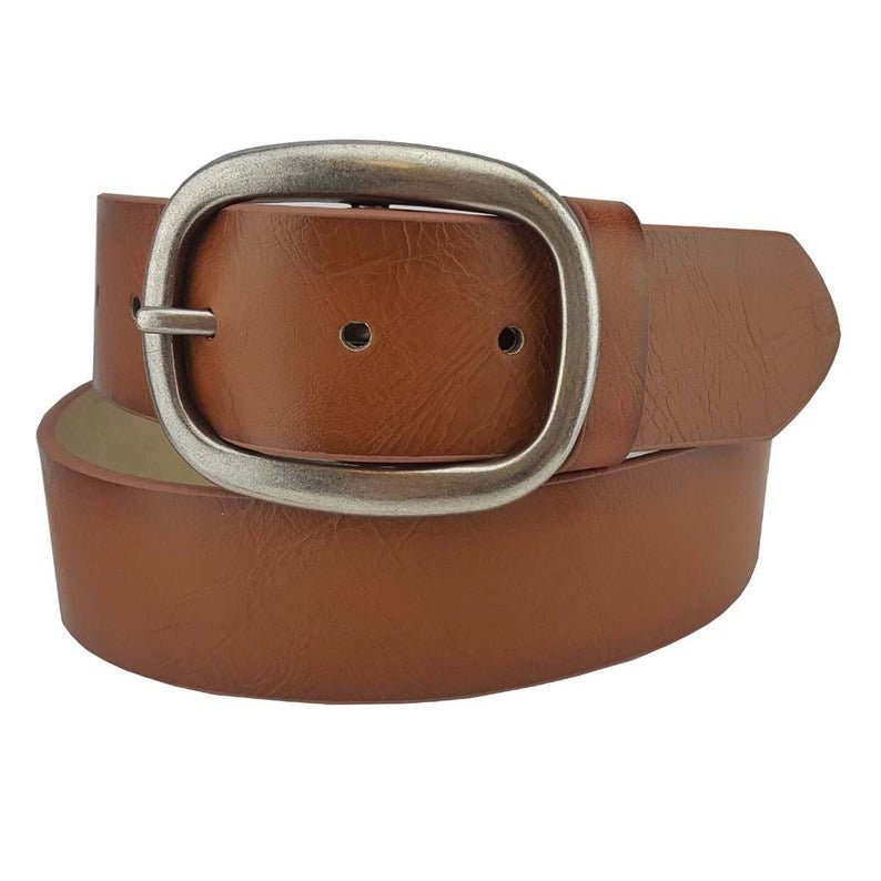 Brown Vegan Leather Belt Size display picture 3