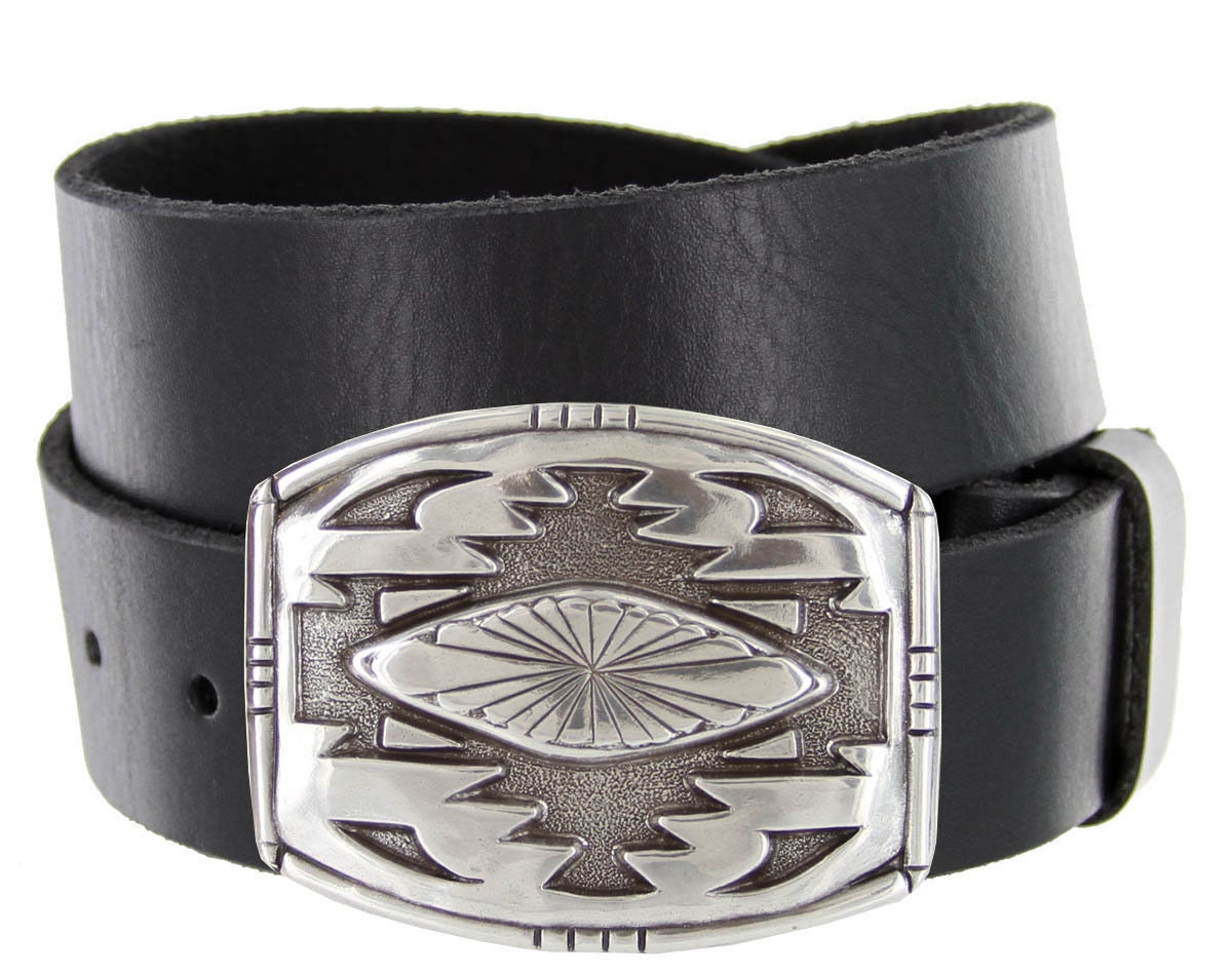 Western Black Leather Belt With Silver Medallions & End Piece il_fullxfull.3742441605_l5yl.jpg main image 4