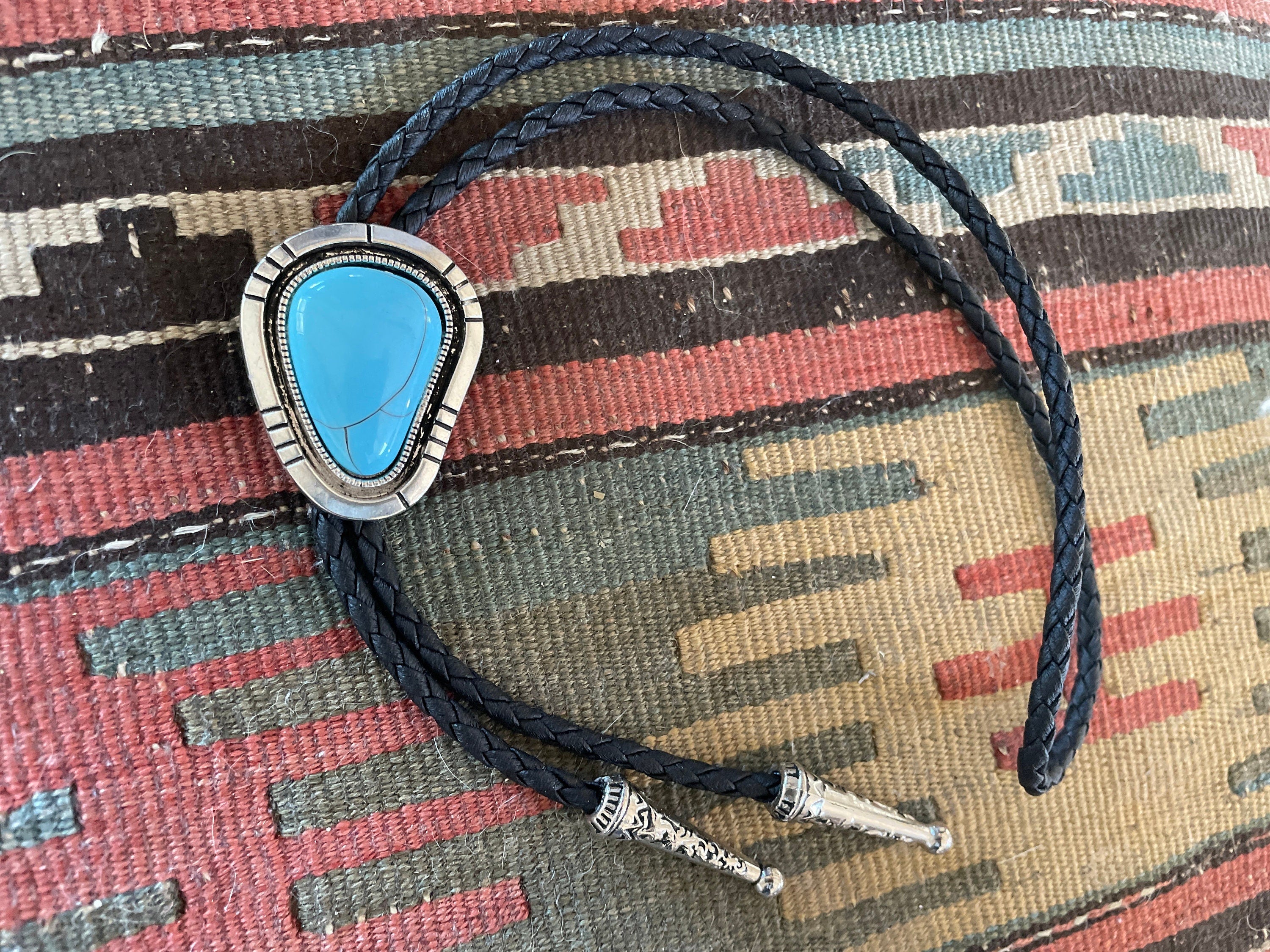 Kids Turquoise Pear Bolo Tie