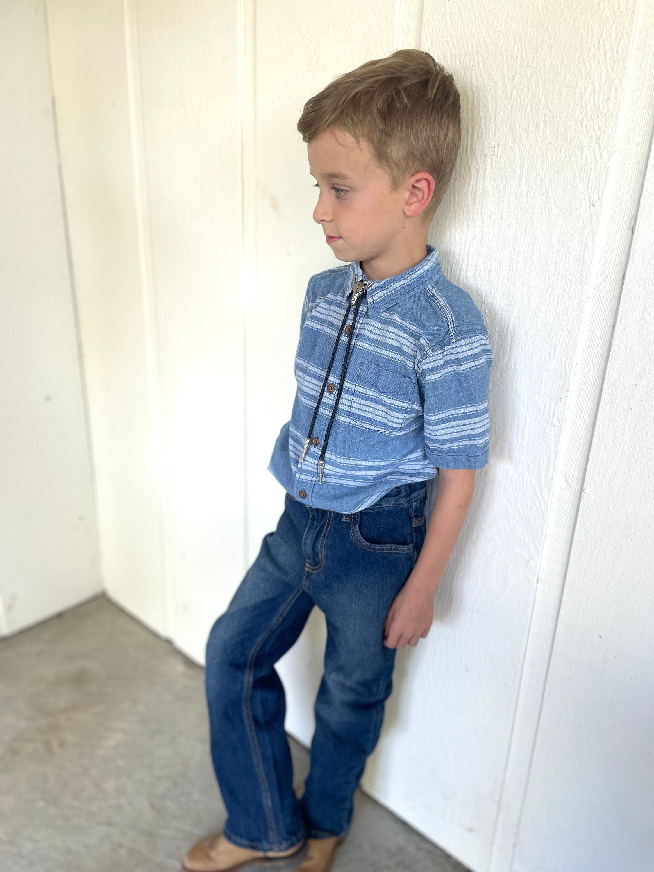 Kids Steer Skull Bolo Tie