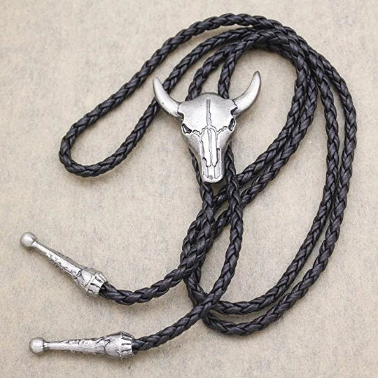 Kids Steer Skull Bolo Tie