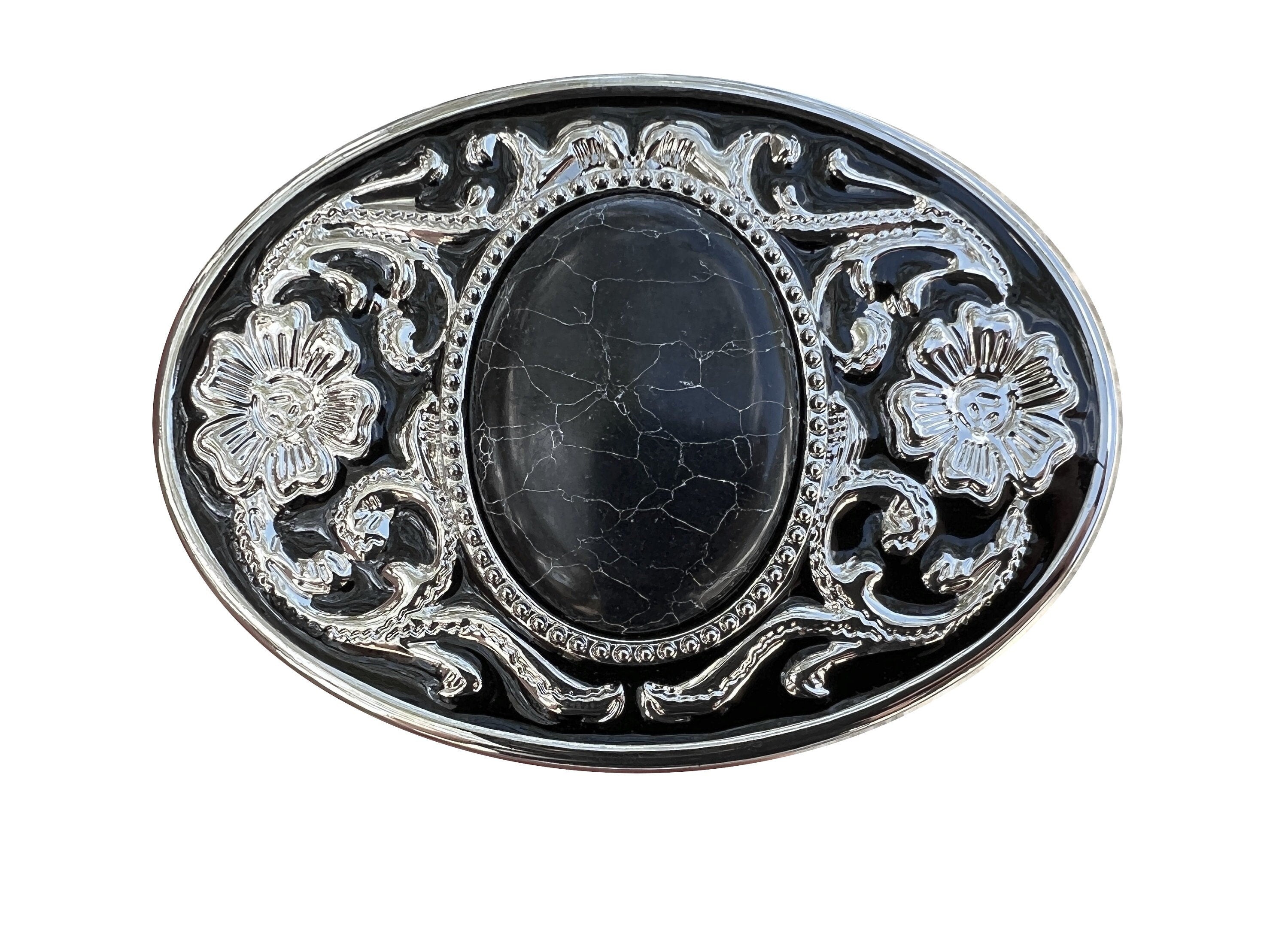 Black Vein Belt Buckle