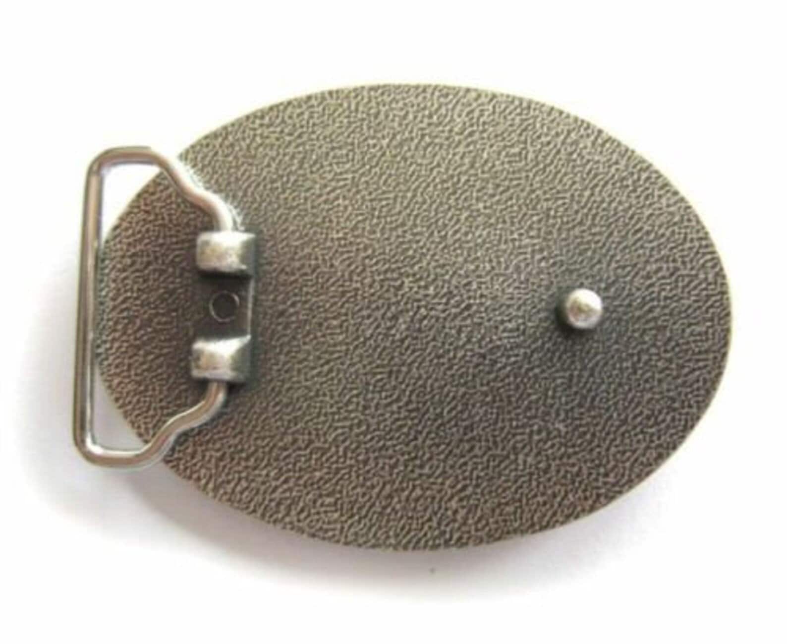 Black and White Rose Belt Buckle