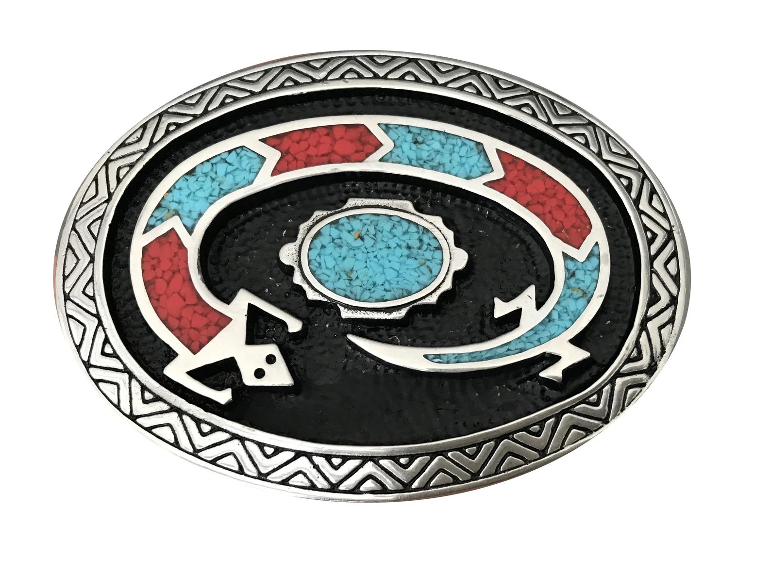 Turquoise Gekko Belt Buckle