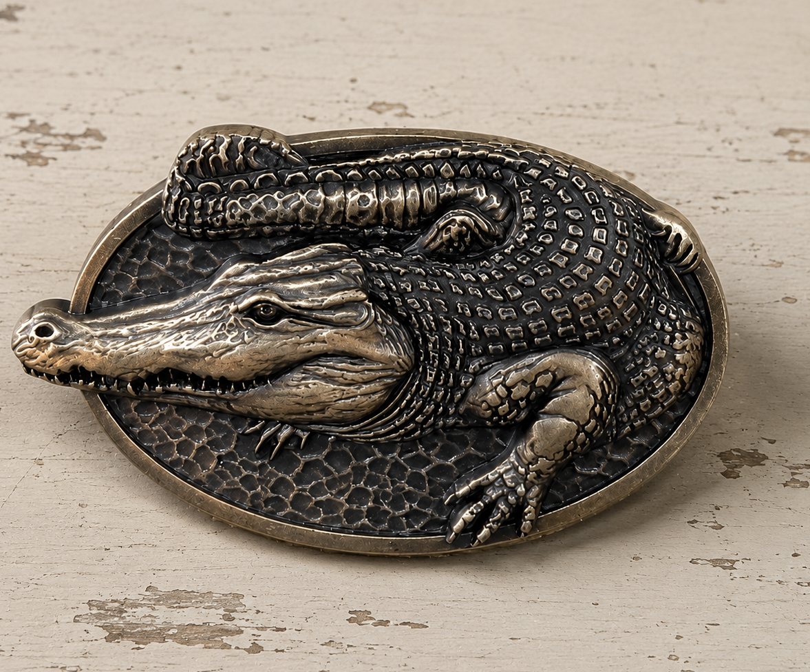 Crocodile Belt Buckle