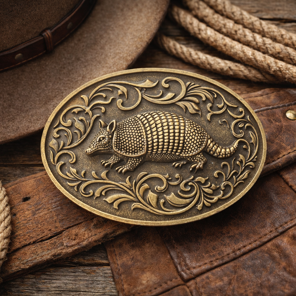 Bronze Armadillo Belt Buckle