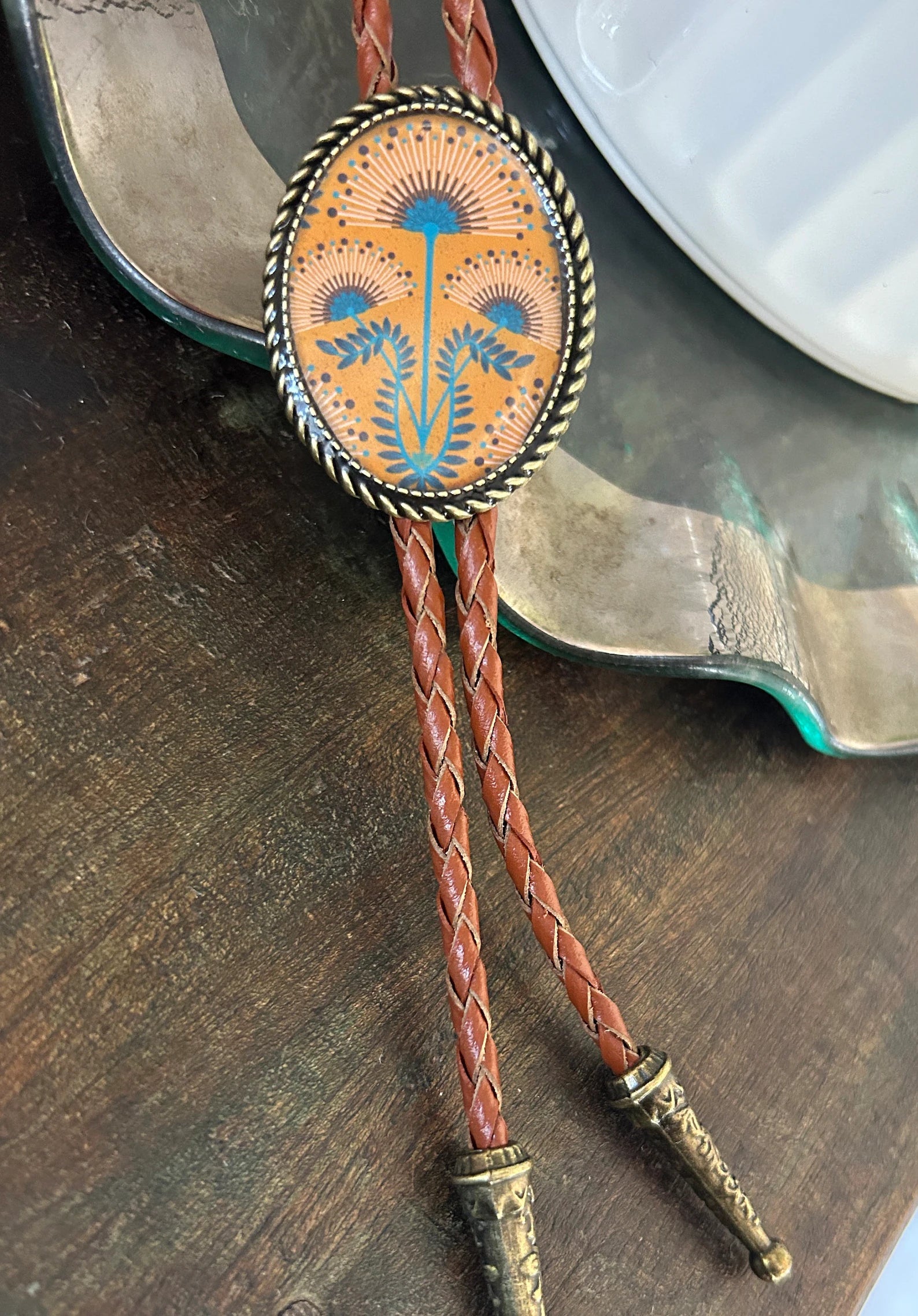 Whimsical Flower Bolo Tie