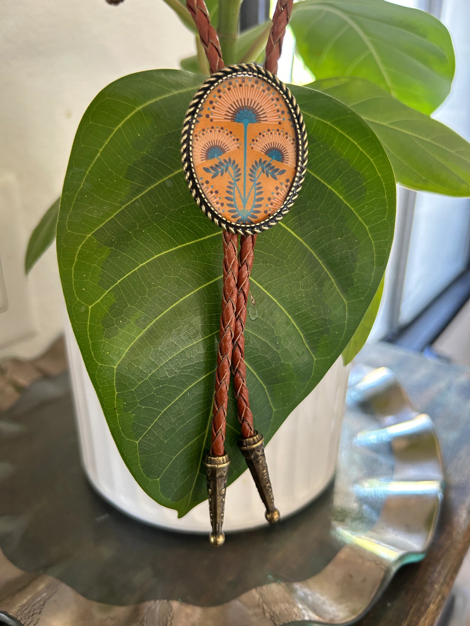 Whimsical Flower Bolo Tie