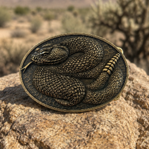 Rattlesnake Belt Buckle