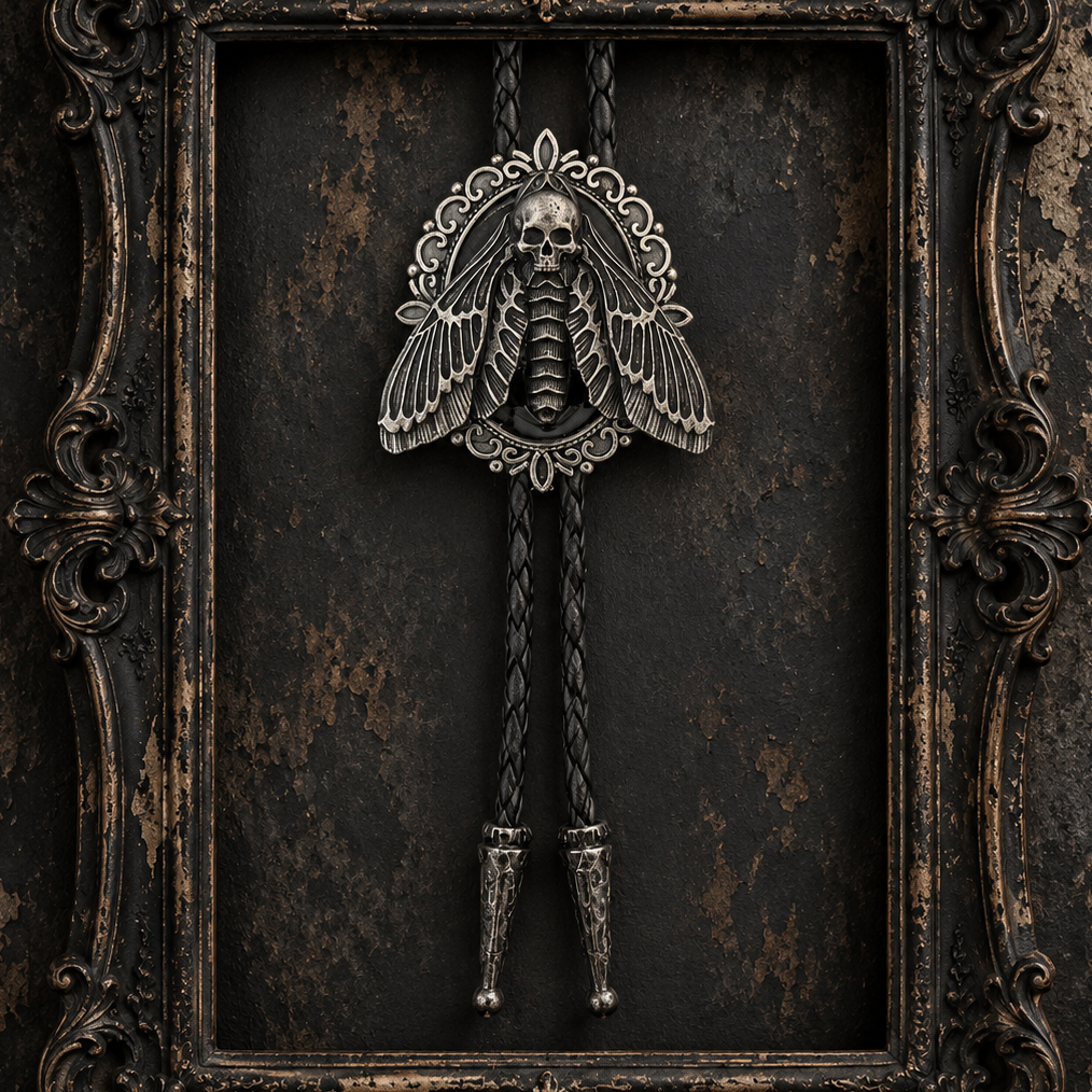 Death Head Moth Bolo Tie