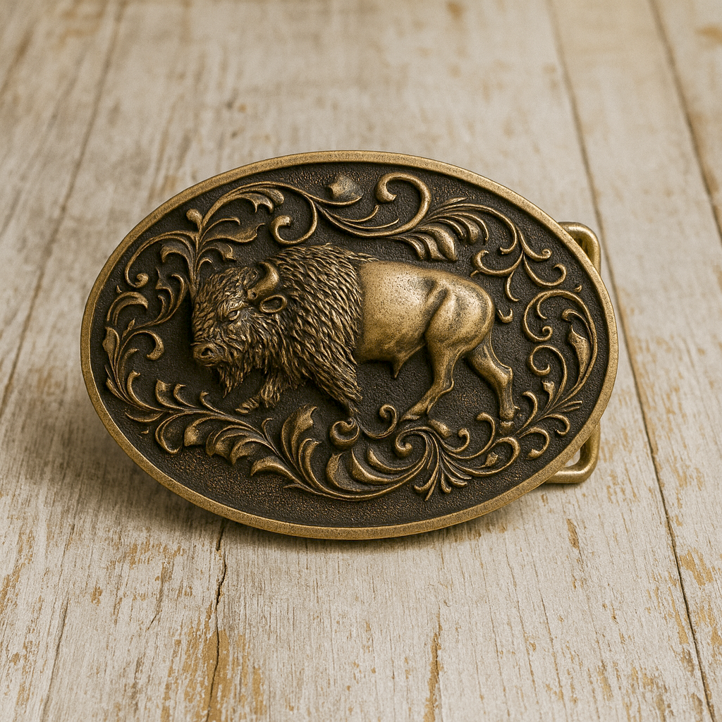 Bronze Buffalo Belt Buckle
