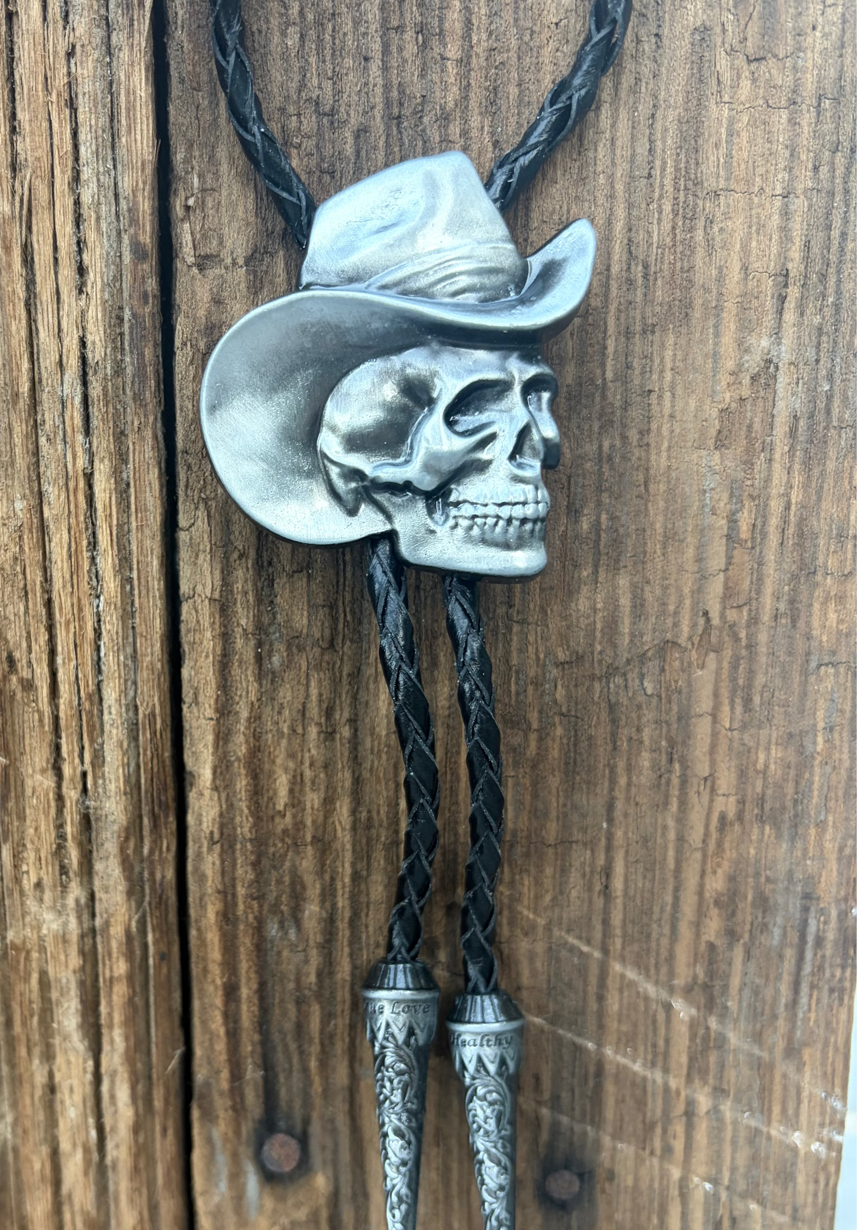 Skeleton Cowboy Bolo tie