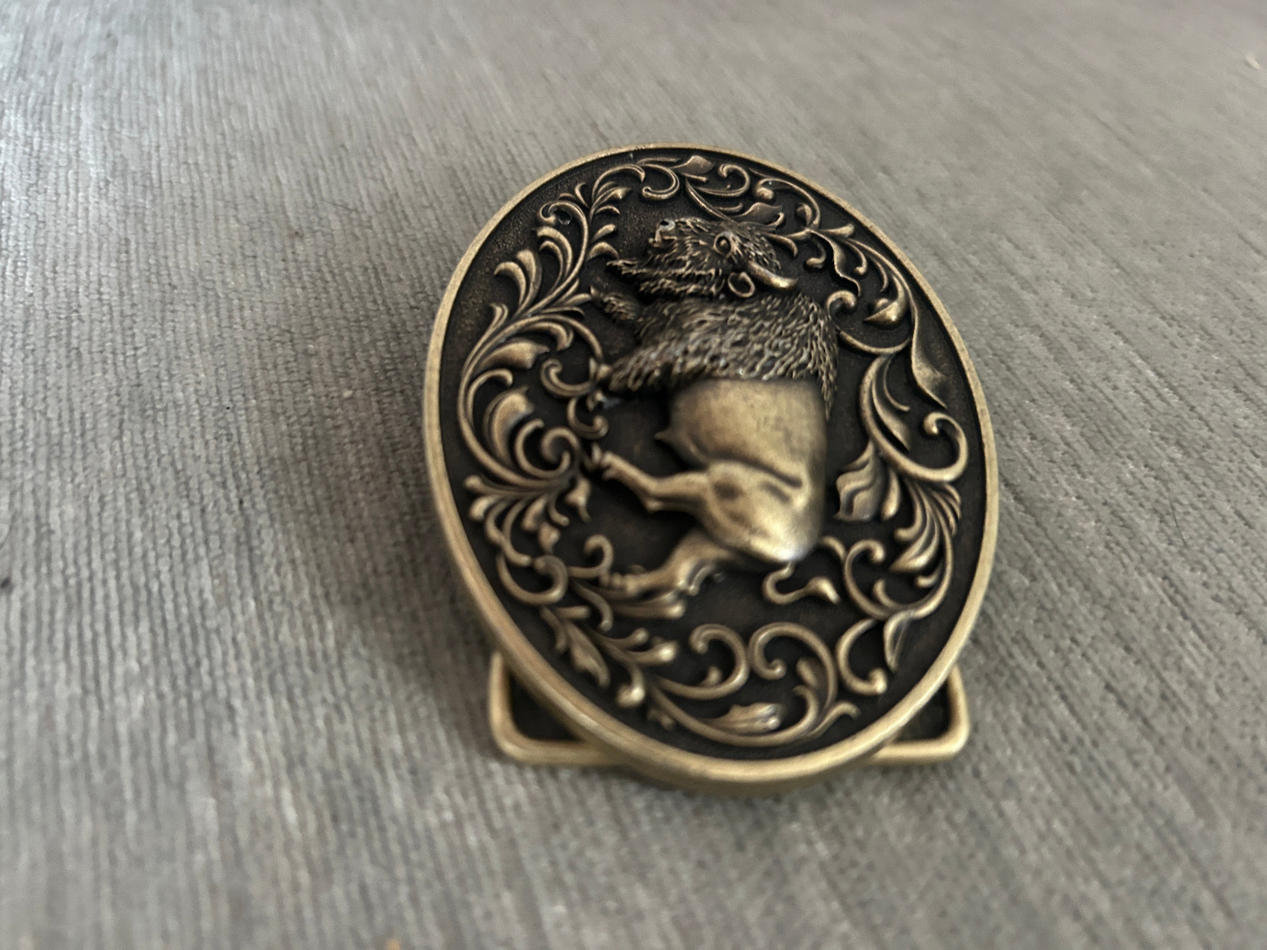 Bronze Buffalo Belt Buckle