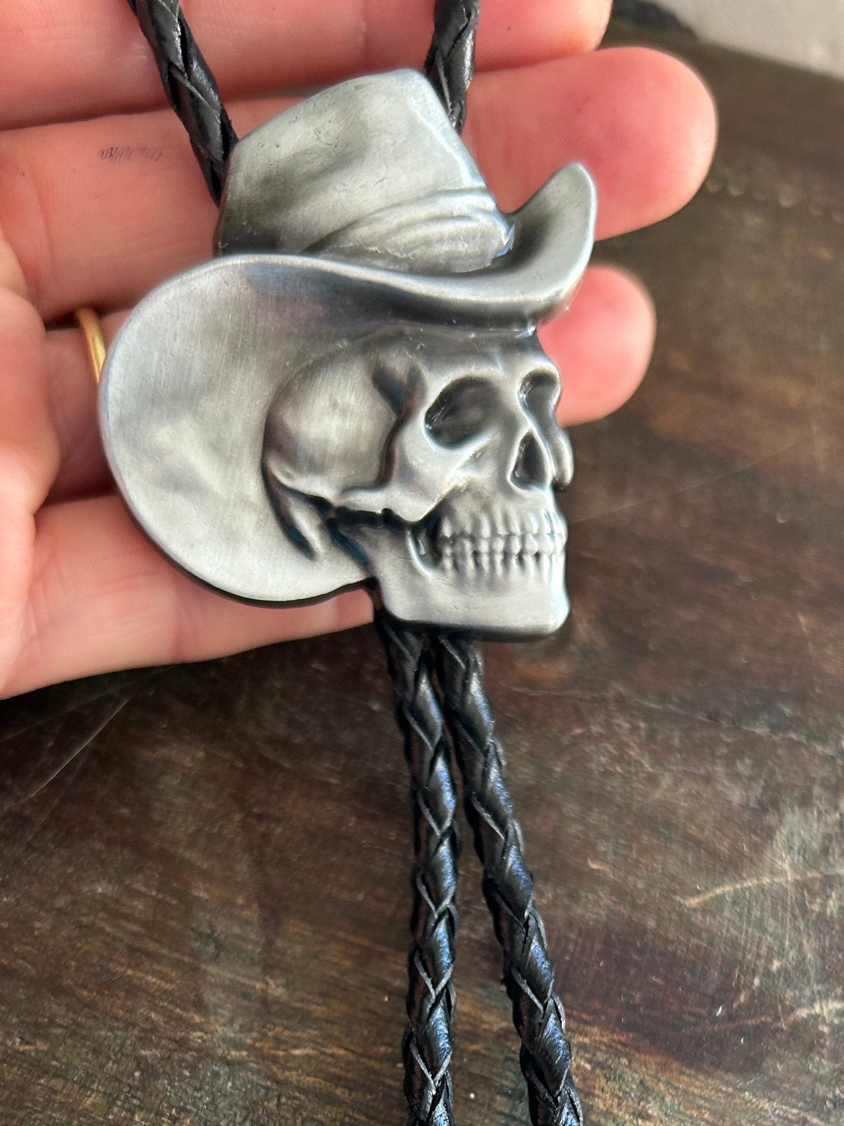 Skeleton Cowboy Bolo tie