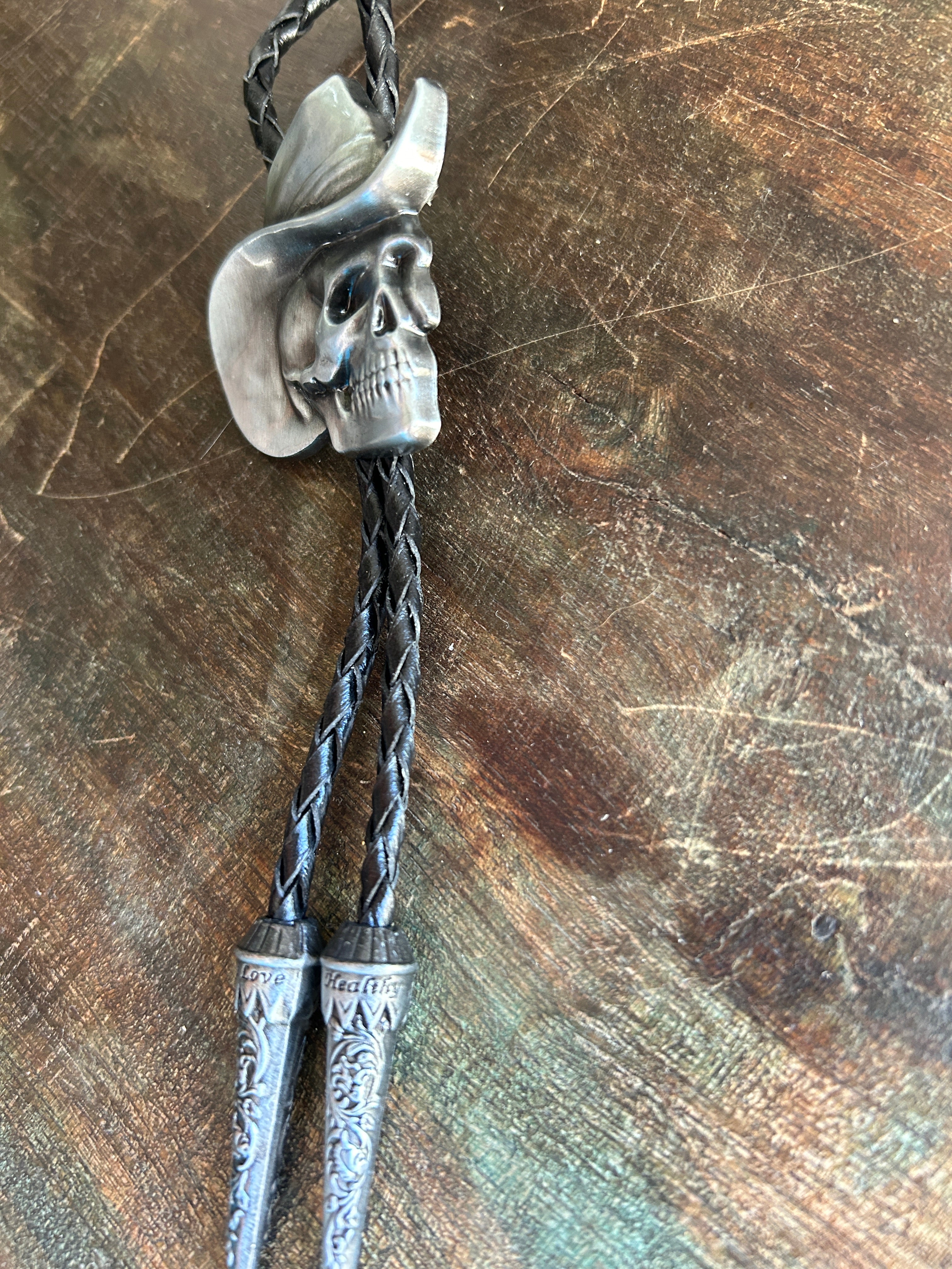 Skeleton Cowboy Bolo tie