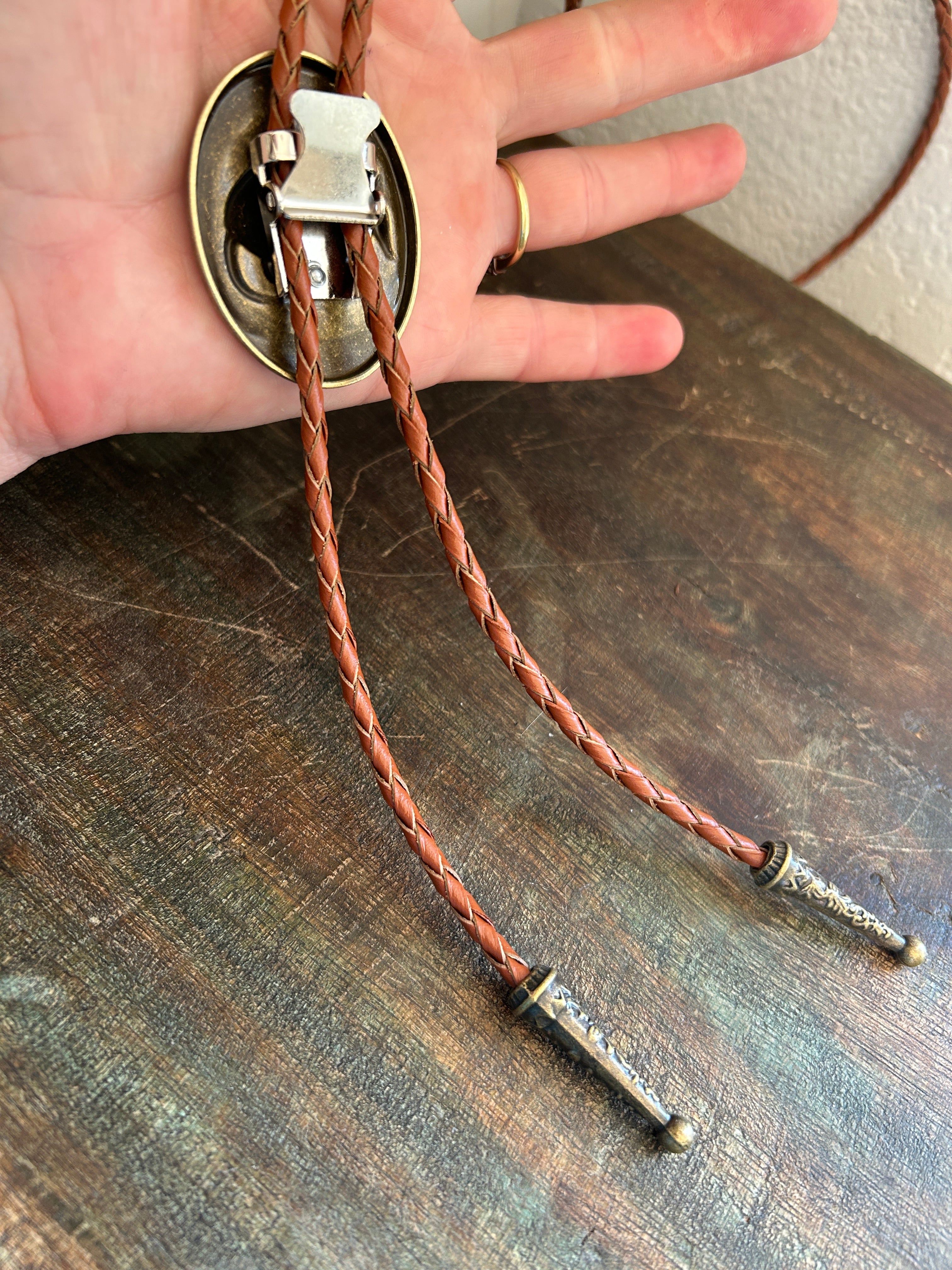 Gold Armadillo Bolo Tie