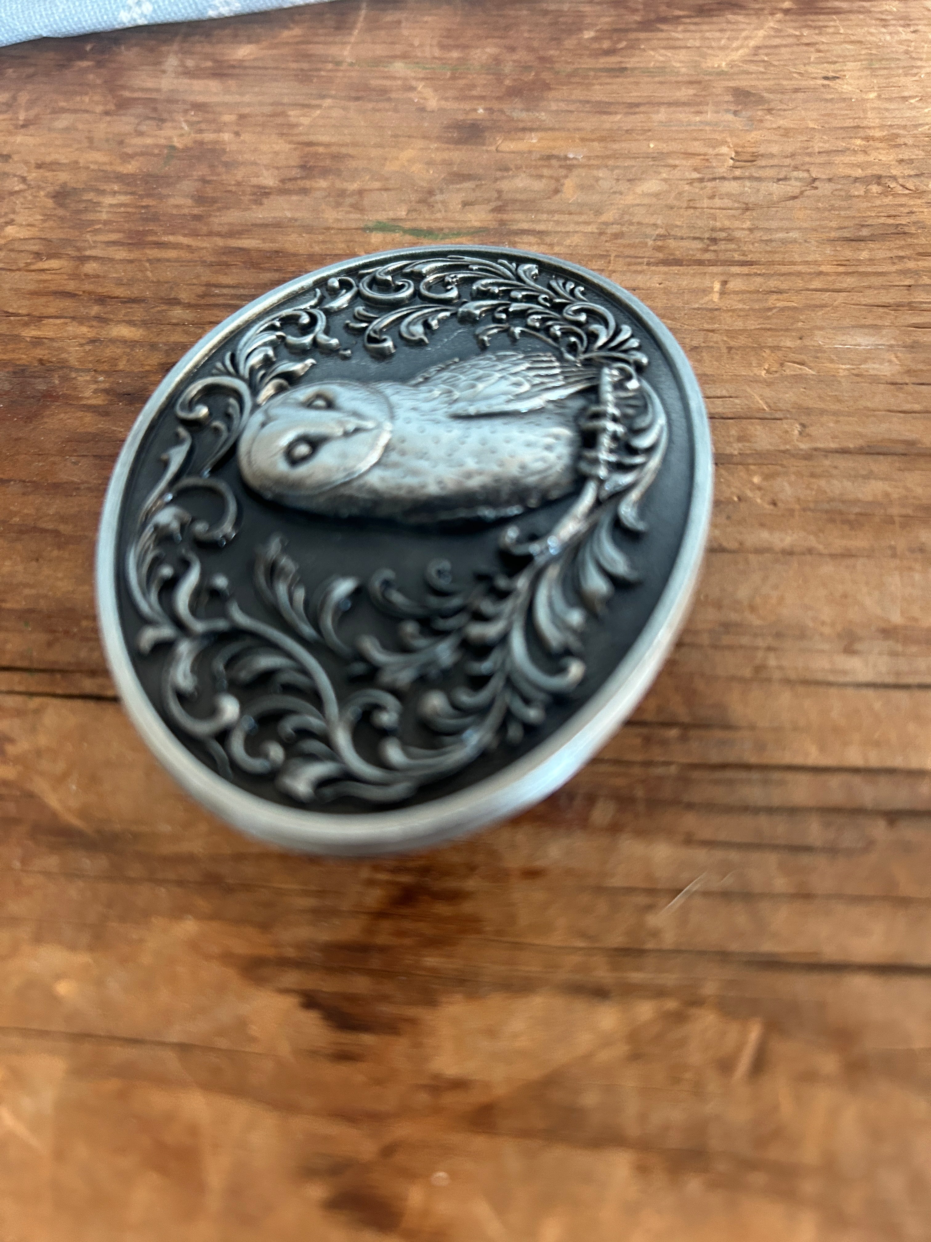 Owl Belt Buckle - Antique Gold or Silver