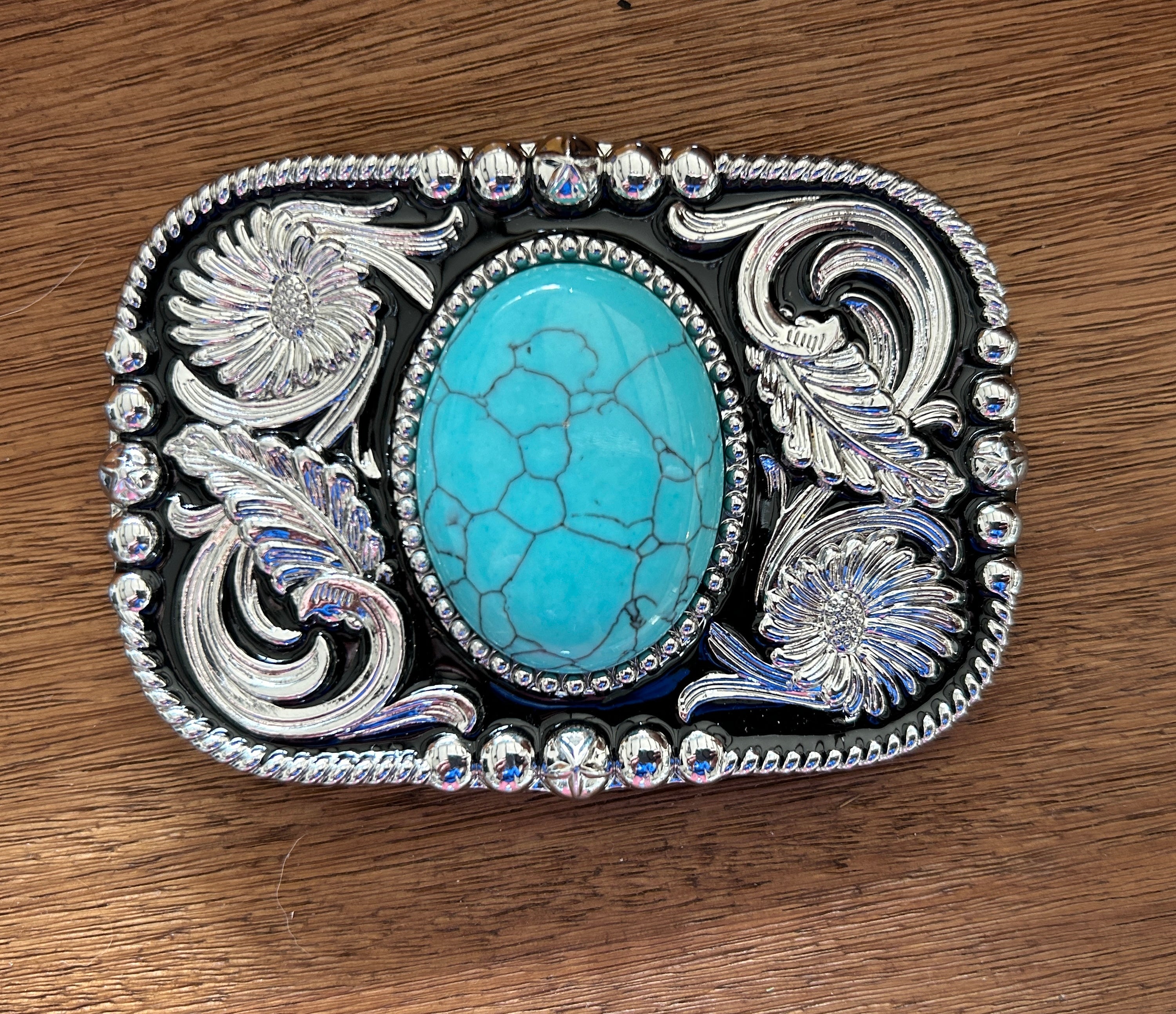 Turquoise Intricate Belt Buckle