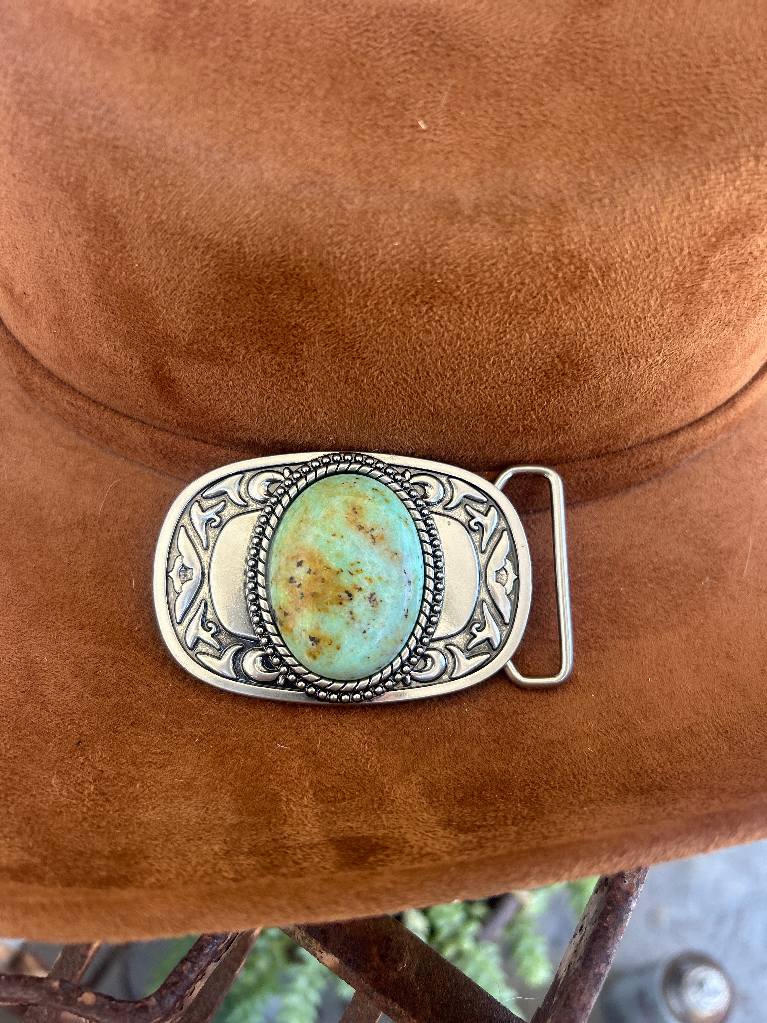 Sedona Turquoise Stone Belt Buckle